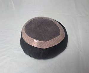 Black <b>Round</b> <b>Cushion</b> With Brown Trim Textured Surface Decorative Pillow - Product Image 2