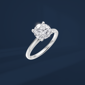 Bague de fiançailles pour femme en platine PT950 avec diamant de laboratoire taille brillant rond de 2 carats, style classique - Product Image 1