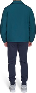 Men's Teal Bomber Jacket Windproof Zipper Closure Casual Turn-down Collar Regular Fit Polyester Shell Autumn Wear - Product Image 4