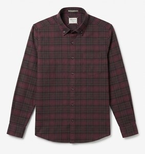 Camisa Enovate a Cuadros, Doble Botonadura, Manga Larga, Corte Regular, Casual, Unisex, Transpirable, Tejida, 100% Algodón, para Verano - Product Image 1