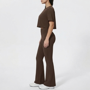 Nuevo Diseño Conjunto Deportivo de Gimnasio para Mujer, Venta al por Mayor, Logotipo Personalizado, Manga Larga Suave, Alta Calidad - Product Image 3