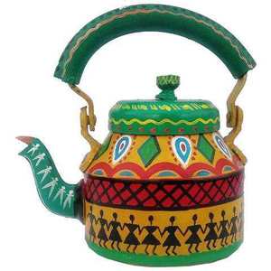 Bouilloire à thé en cuivre gravée motif floral, pot à café et à eau fait main, théière pour cuisine, restaurant, usage domestique et options cadeaux - Product Image 3