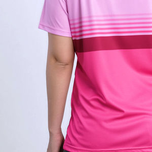 T-shirt décontracté à manches courtes avec logo personnalisé, T-shirt de golf uni pour femmes, Polo brodé pour femmes, Fabrication sur mesure - Product Image 3