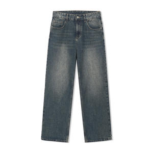 Pantalones Vaqueros Cargo Personalizados de Cintura Alta, Corte Regular, Estilo Hip Hop, 100% Algodón, Lavado Ácido, Ligeros - Product Image 3