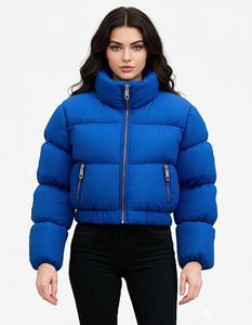 Blousons matelassés pour femmes avec logo personnalisé, vêtements d'extérieur d'hiver, coupe ajustée, style streetwear, manteau rembourré, vêtements d'extérieur, blouson matelassé pour femmes - Product Image 5