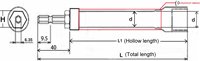 Jeu de 7 clés à écrous à tige creuse pour boulons longs/tiges filetées, en acier au chrome-vanadium, couple de 68 à 75 Nm