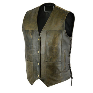 Chaleco de Cuero de Diseño Personalizado a la Moda, Precio Económico al por Mayor, Chaleco de Cuero Transpirable Hecho en Pakistán - Product Image 4