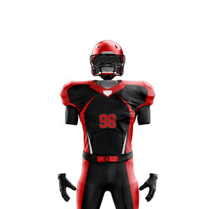 Ensemble uniforme de football américain pour adultes, imprimé par sublimation, respirant, manches courtes, vente en gros, logo personnalisé - Product Image 4