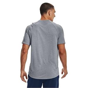 T-shirt de sport pour homme en polyester à séchage rapide avec logo personnalisé, tissu en maille, vêtements de fitness, entraînement, athlétisme, gym, musculation - Product Image 3