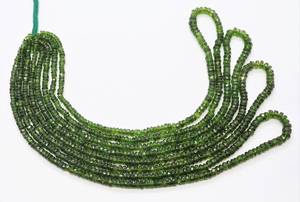 Cuentas facetadas de diopsido cromado natural AAA de 3.5 a 4 mm, piedras preciosas de diopsido cromado, cuentas de diopsido verde para la fabricación de joyería. - Product Image 5