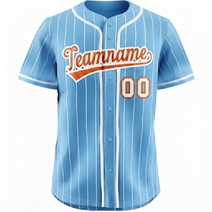 Dernier design de maillot de baseball pour hommes, broderie imprimée, manches courtes, respirant, séchage rapide, couleur unie, taille personnalisée, prix abordable - Product Image 1