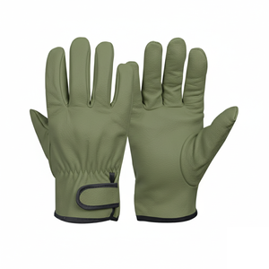 Gants de conduite en cuir de chèvre antidérapants à doigts complets pour voiture et moto – Fournisseur OEM en gros – Gants de conduite classiques - Product Image 3