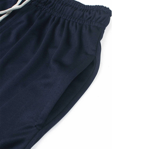Conjunto de Camiseta y Pantalones Cortos para Niños, Diseño Color Block, Azul Marino y Verde, Secado Rápido, Estilo Casual con Cintura Ajustable con Cordón, Patrón Geométrico - Product Image 3