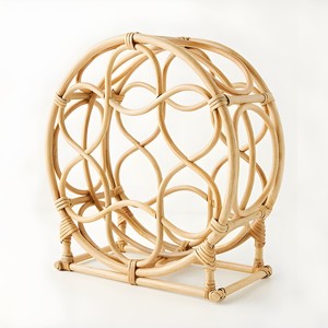 Round Bamboo Rattan <b>Wine</b> Bottle Holder Storage Shelf <b>Racks</b> Organizing <b>Rack</b> for Stacking Bottles - Product Image 6