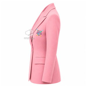 Gamma Phi Delta Women's Single Breasted Blazer Embroidered Notch Lapel Tailored Office Business <b>Suit</b> Jacket Formal Workwear - Product Image 3