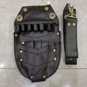 Tablier de Barbier Multi-Compartiments Professionnel en Cuir Noir avec Pochette à Ciseaux – Ceinture Porte-Outils pour Coiffeur – Fabricant Personnalisé - Product Image 4