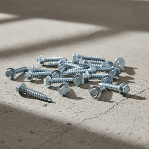 Hex Washer Head Drive Self Drilling TEK Point <b>Screws</b> Class 4.8/6.8 Coarse Thread Zinc/Galvanized Plated Carbon Steel Inch - Product Image 1