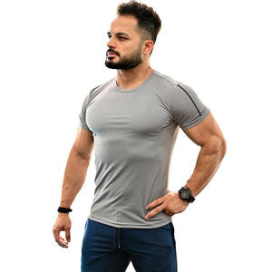 Camiseta Deportiva de Compresión para Hombre, Personalizada, de Poliéster y Elastano, Ligera, Ajustada, con Manga Raglán, de Secado Rápido, para Entrenamiento, Running y Gimnasio - Product Image 1