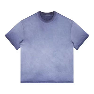 Camisetas de Hombre con Lavado Ácido, Estilo Casual de Verano, Manga Corta, Cuello Redondo, Color Sólido, 100% Algodón, Transpirables, Talla Grande, Más Vendidas - Product Image 4