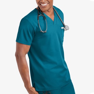 Ensemble de Blouse Médicale Premium pour Hommes à Col en V et Manches Courtes, Pantalon Jogger Confortable en Spandex/Polyester, Tenue de Médecin, Uniforme d'Infirmière - Product Image 2