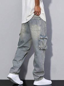 Pantalones Cargo Casuales de Trabajo con Múltiples Bolsillos de Moda Urbana para Hombre, Pantalones Vaqueros Cargo para Hombre, Fabricante de Pantalones Vaqueros Cargo para Hombre - Product Image 3