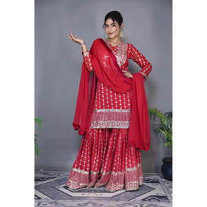 Conjuntos Modestos de Diseñador para Fiestas, Top y Pantalón con Hermoso Dupatta - Product Image 3