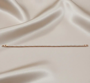 Factory Stock Men Women Jewelry Hip Hop Iced Real Solid 14k White Gold VS Lab Grown Brilliant Cut Diamond Tennis Chain <b>Bracelet</b> - Product Image 2