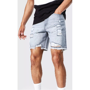 Denim Shorts <b>High</b> <b>Waist</b> Straight Leg Casual Summer Cotton Shorts With Pockets Regular Wash Denim <b>Jeans</b> Shorts <b>Men</b> - Product Image 6