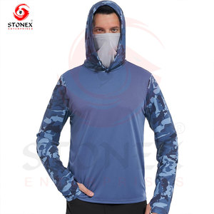 เสื้อฮู้ดดี้ลายพรางสำหรับผู้ชาย ป้องกันรังสียูวี UPF 50+ แห้งเร็ว ระบายอากาศได้ดี เหมาะสำหรับกิจกรรมกลางแจ้ง พร้อมหน้ากากปิดจมูก - Product Image 6