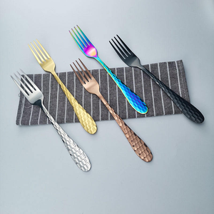 Ensemble de couverts en métal de style traditionnel, couteau, cuillère, fourchette, or, 4 pièces, en acier inoxydable, ensemble de couverts - Product Image 5