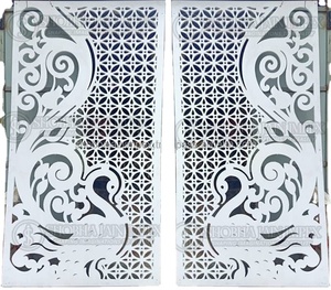 Marco de Pared Jali de Madera Tallada con Diseño de Pavo Real para Escenario de Boda, Decoración Tradicional India, Placa de Entrada Hecha a Mano - Product Image 1