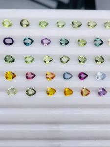 Zafiro Natural Multicolor Corte Pera 5.0x4.0mm 31.78cts Gema Premium Multicolor Certificada IGI Paquete a Juego con Bonito Brillo para - Product Image 2