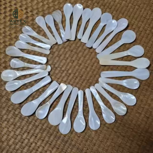 Cuchara de caviar de lujo de nácar natural blanca hecha a mano, ecológica, ARTEX QUANG PHU - Product Image 3