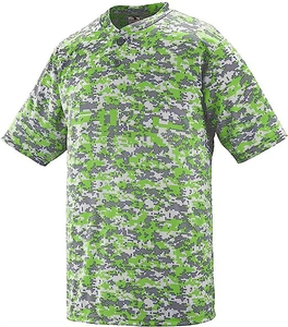 เสื้อเบสบอลคุณภาพสูงแบบสองกระดุม ลายพราง พิมพ์ลายด้วยความร้อน โพลีเอสเตอร์ 100% สำหรับผู้ใหญ่ แบบยูนิเซ็กส์ คอกลม แขนสั้น เหมาะสำหรับฝึกซ้อมซอฟต์บอล - Product Image 2