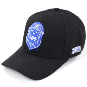 Casquette de baseball noire Zeta Phi Beta avec écusson ZPB pour femmes, ajustable, style HBCU, vêtements grecs - Product Image 1