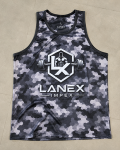 Custom Men Gray Camo Gym Tank Top Sublimation Fitness Stringer Vest Bodybuilding Sleeveless Workout Training Sportswear Apparel - Product Image 6