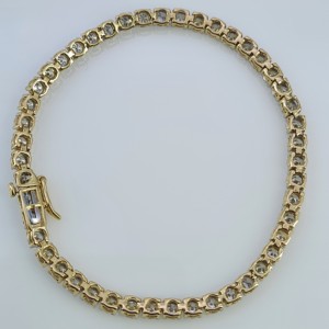 Jewelspaark 1.95 Ct Natural White Brilliant Cut Diamond Tennis Cluster Floral Claw Setting <b>Bracelet</b> 925 Sterling <b>Silver</b> Rhodium - Product Image 2
