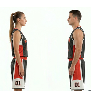 Men Women Basketball Jersey Uniform Lightweight Breathable Basketball Uniform V-Neck Football Jersey Sleeveless Tops - Product Image 3
