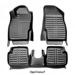 แผ่นรองพื้นรถยนต์หนังไร้กลิ่น 5D ชุดเต็ม สำหรับ Opel <span class=keywords><strong>Corsa</strong></span> F 2019-2024 รุ่นไฟฟ้า <span class=keywords><strong>Corsa</strong></span>-<span class=keywords><strong>e</strong></span> กันน้ำ สีดำ 3/4/5 ชิ้น - Product Image 3