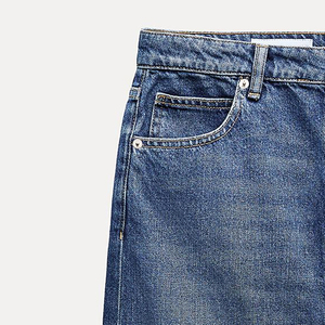Jupe longue en jean taille haute coupe ample pour femme, style modeste, fabrication OEM, vente en gros, production en vrac / Jupe longue en jean 2026 - Product Image 6
