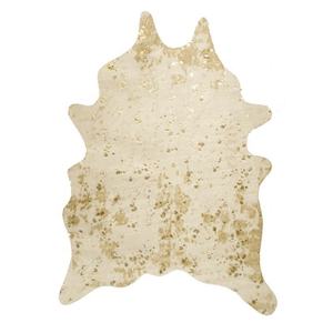 Tapis en cuir de vachette fait main métallique, tapis en fourrure pour la décoration de la maison et du bureau de luxe - Product Image 4