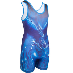 Uniformes de Lucha Libre Profesional Sublimados al por Mayor, OEM, ODM, Singlets, Trajes de Lucha Libre para Hombre - Product Image 1