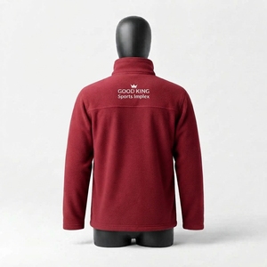 Custom Polar Fleece Jacket Men Stand Collar Full Zip Up Outdoor Warm <b>Coat</b> Casual Wear Fleece Jacket - Product Image 2