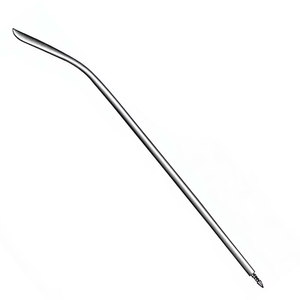 Aiguille de Redon 19,5 cm (7-3/4 pouces) 12 Charr, légèrement courbée, à pointe de couteau, extrémité filetée, pour drainage chirurgical, instrument médical - Product Image 4