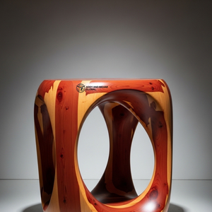 Elegant Twisted Wood Side <b>Table</b> – Contemporary Designer <b>Stool</b> for Luxury Interiors - Product Image 6