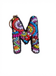 Llaveros Clásicos Hechos a Mano con Pedrería Ecológica, Personalizados con Letras del Alfabeto y Colores, Dijes de Muñeca con Iniciales por MULTI CRAFT - Product Image 3