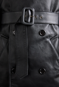 Abrigo de Cuero para Hombre de Alta Calidad, Abrigo Largo de Invierno con Decoración, Talla Grande, Abrigo de Cuero Hecho a Medida, Ropa de Exterior Cómoda - Product Image 6