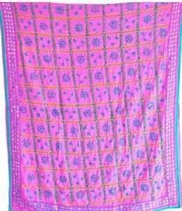 Dupatta en coton et soie de qualité supérieure, motif géométrique, design élégant pour mariage, fabriqué en Inde, à prix avantageux. - Product Image 3