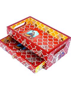 Vente en gros plateau de service à tiroir en MDF écologique personnalisé plateau stratifié décoratif en bois imprimé de haute finition pour la table de la maison - Product Image 1