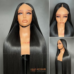 HD Lace Frontal Wigs Raw Vietnamese <b>Hair</b> Natural Black Color Bone Straight Long Length - Product Image 2